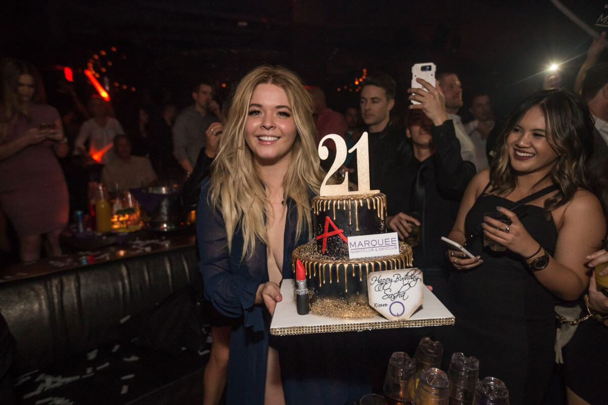 Sasha Pieterse Stills at Celebrates Her 21st Birthday at Marquee Nightclub