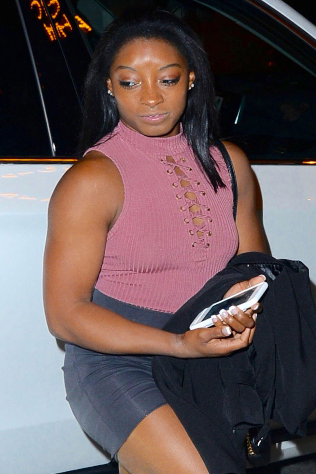 Simone Biles Arrives at Catch LA in West Hollywood