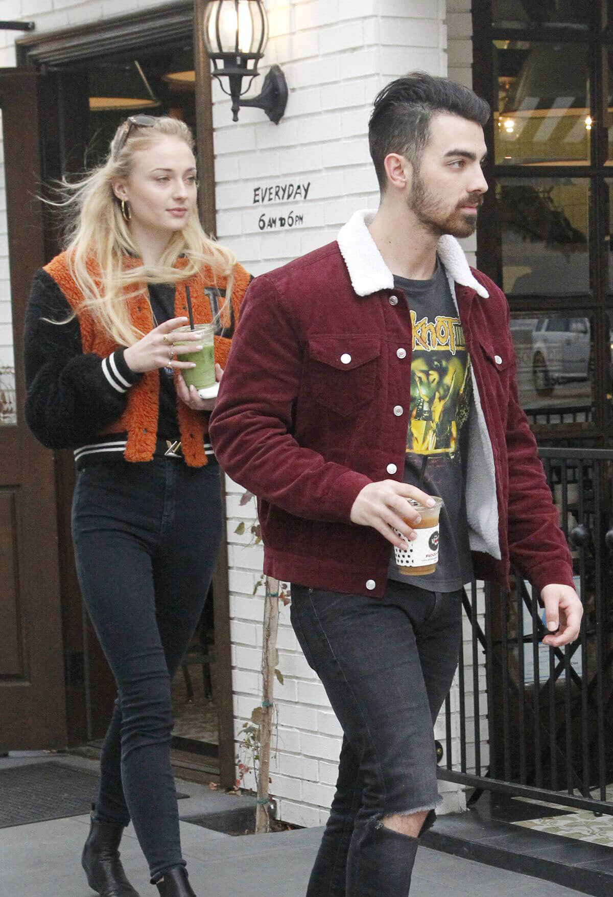 Sophie Turner and Joe Jonas Leaves Alfred Coffee in Los Angeles