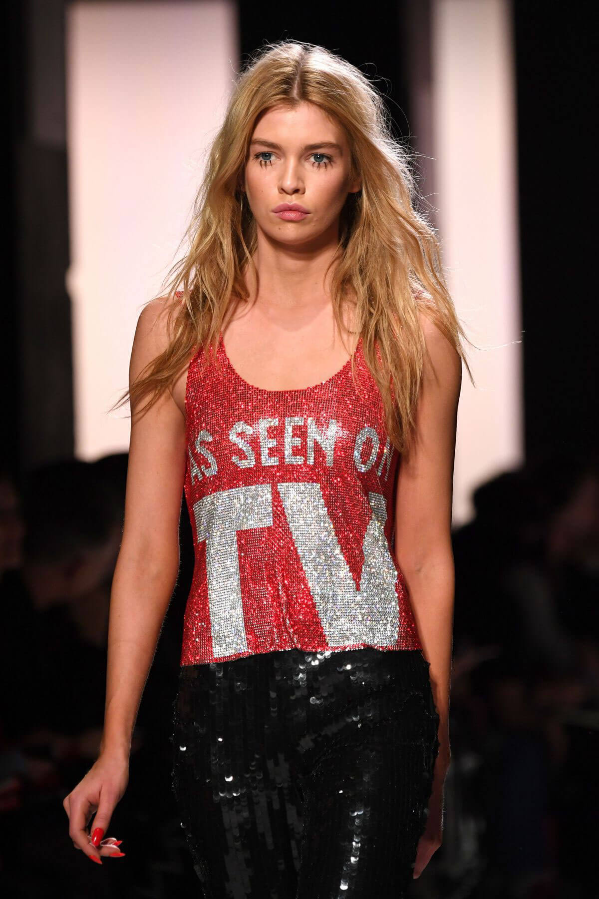 Stella Maxwell Stills at Jremy Scott Fashion Show in New York