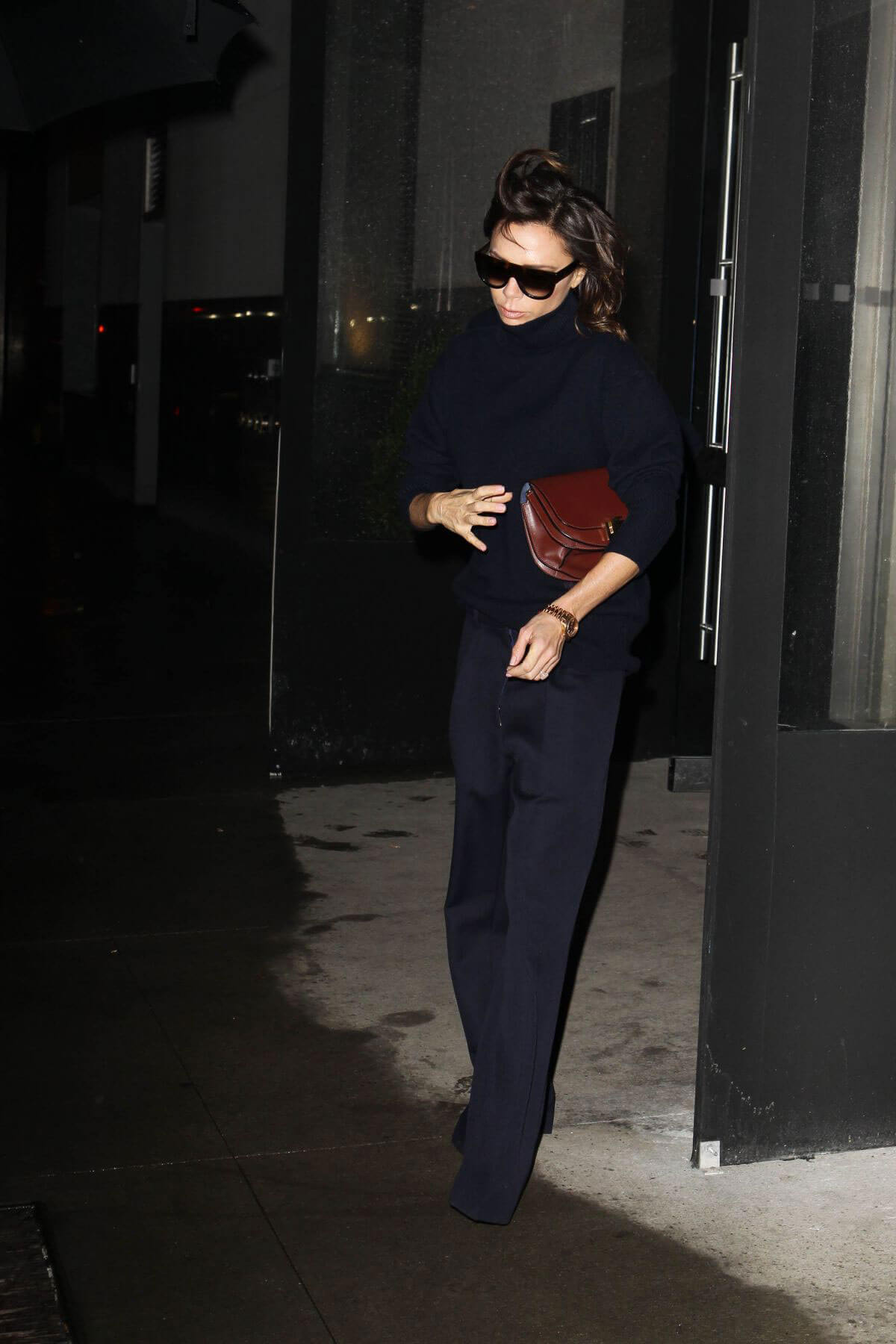 Victoria Beckham Stills Leaves Edition Hotel in New York