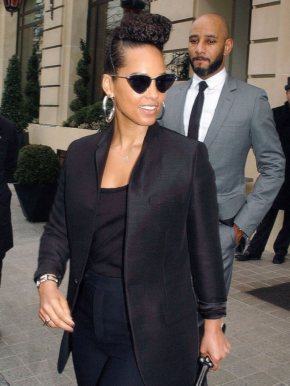 Alicia Keys Stills Leaves Royal Monceau Hotel in Paris