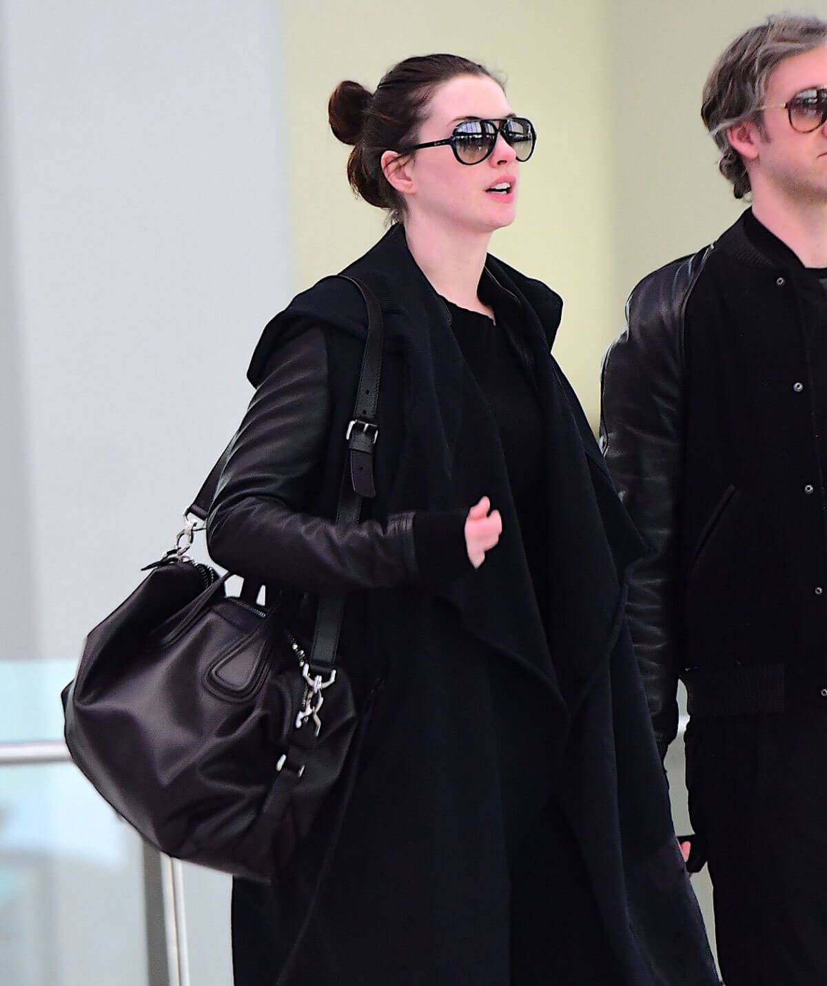 Anne Hathaway Stills at JFK Airport in New York