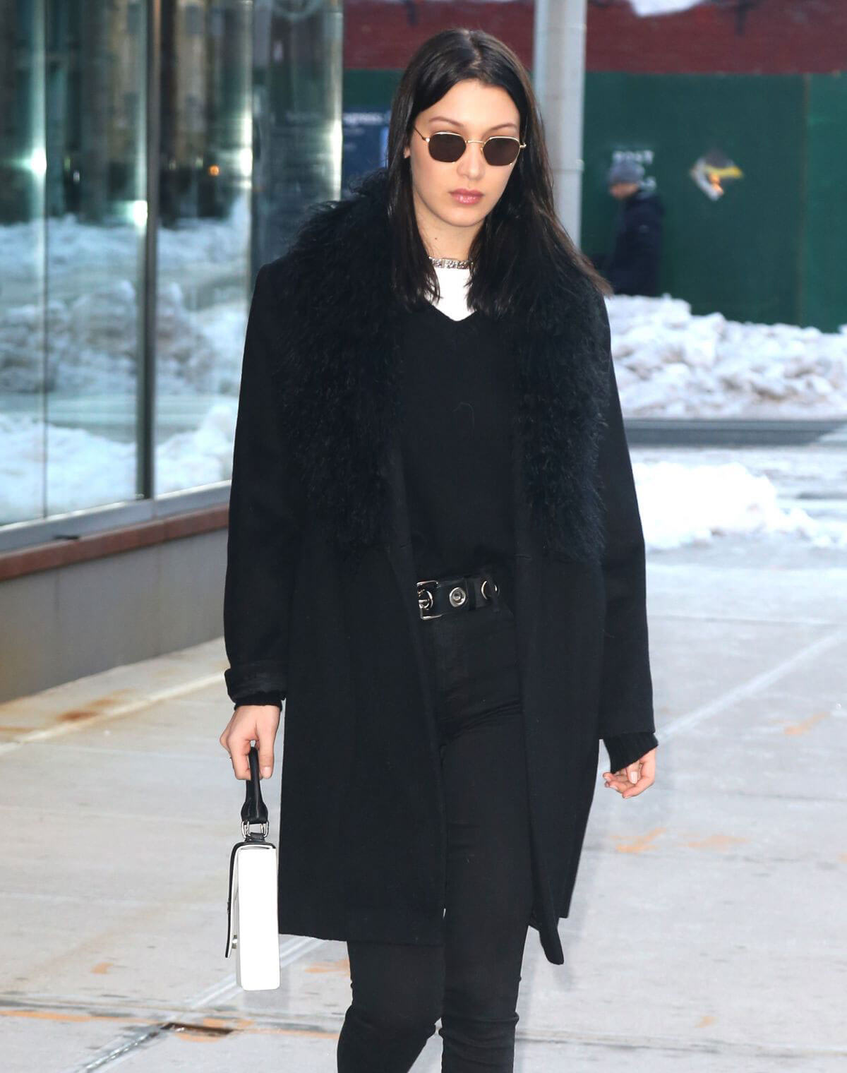 Bella Hadid Stills Leaves Her Apartment in New York