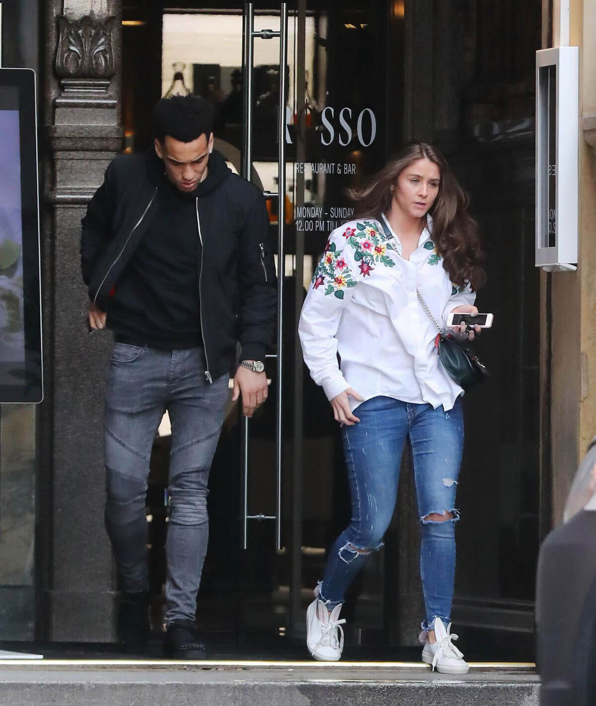 Brooke Vincent Stills Leaves Rosso Restaurant in Manchester