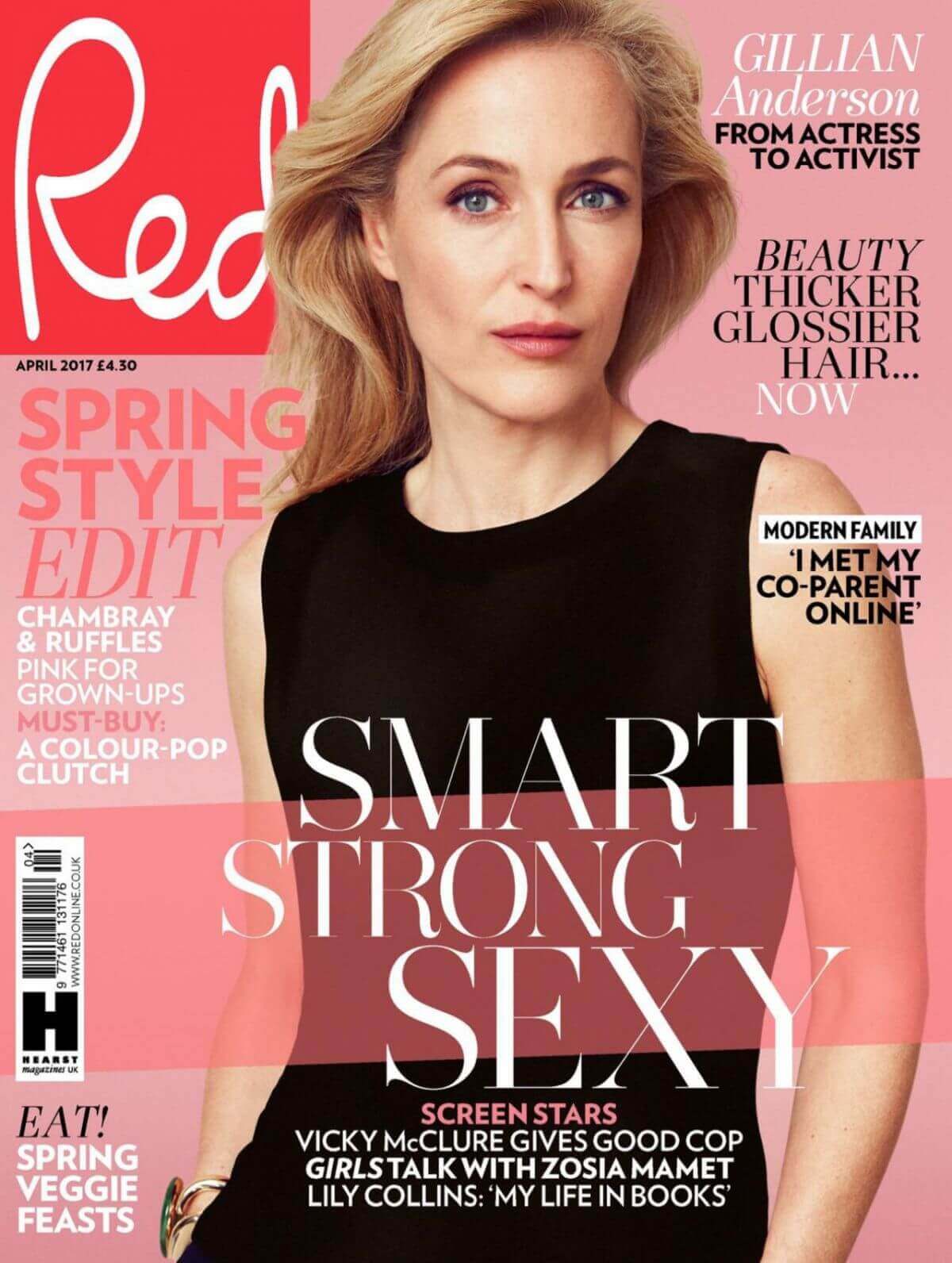 Gillian Anderson Stills in Red Magazine Photoshoot April 2017