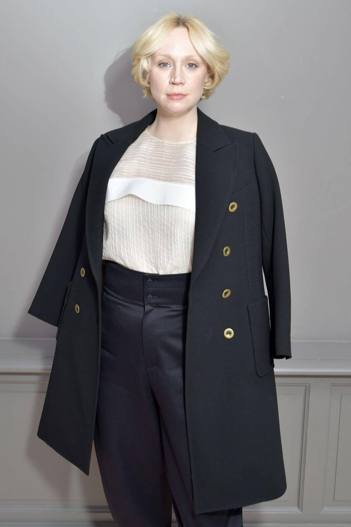 Gwendoline Christie Stills at Chloe Fashion Show at Paris Fashion Week