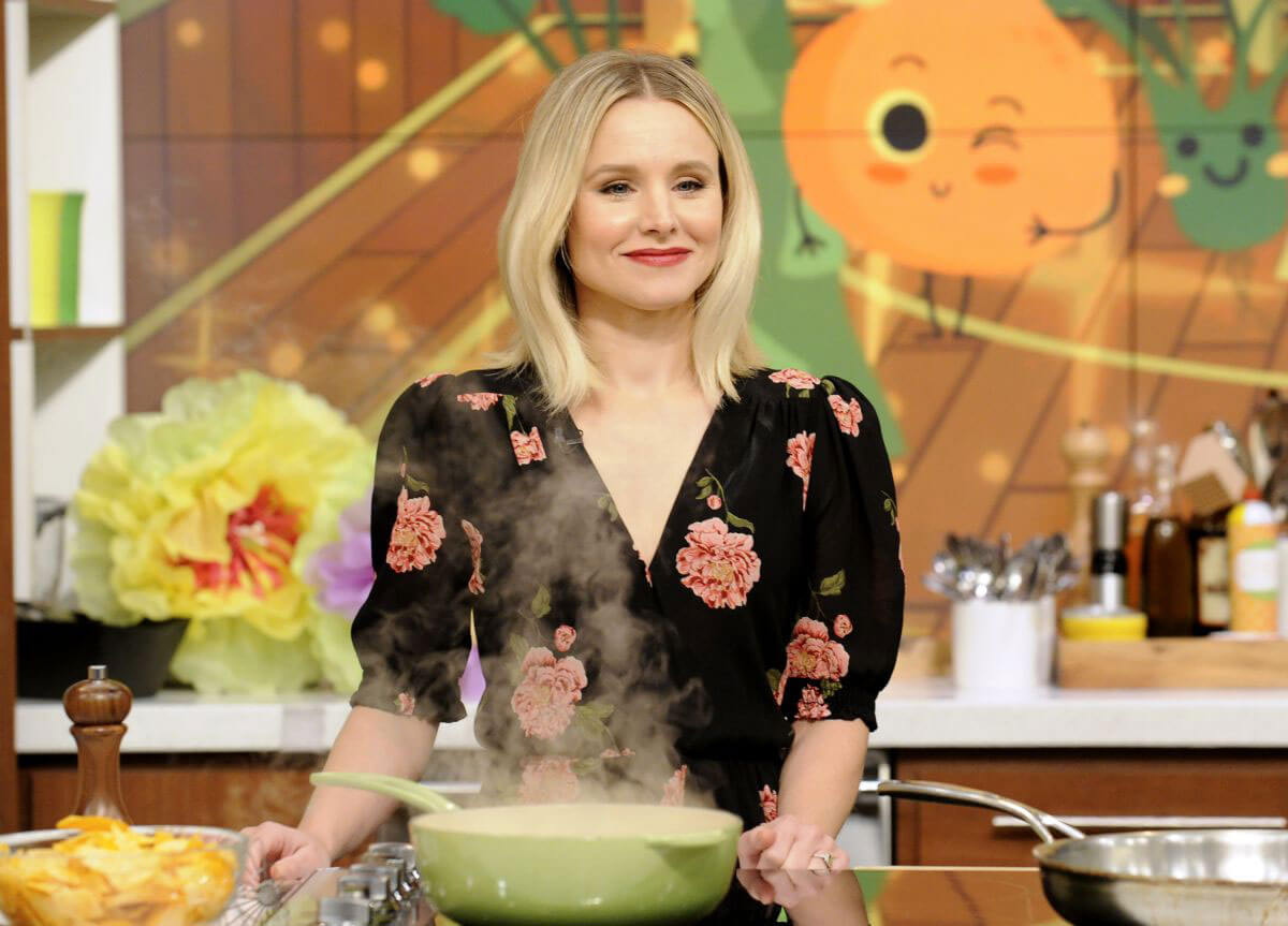 Kristen Bell Stills on the Set of The Chew Photos