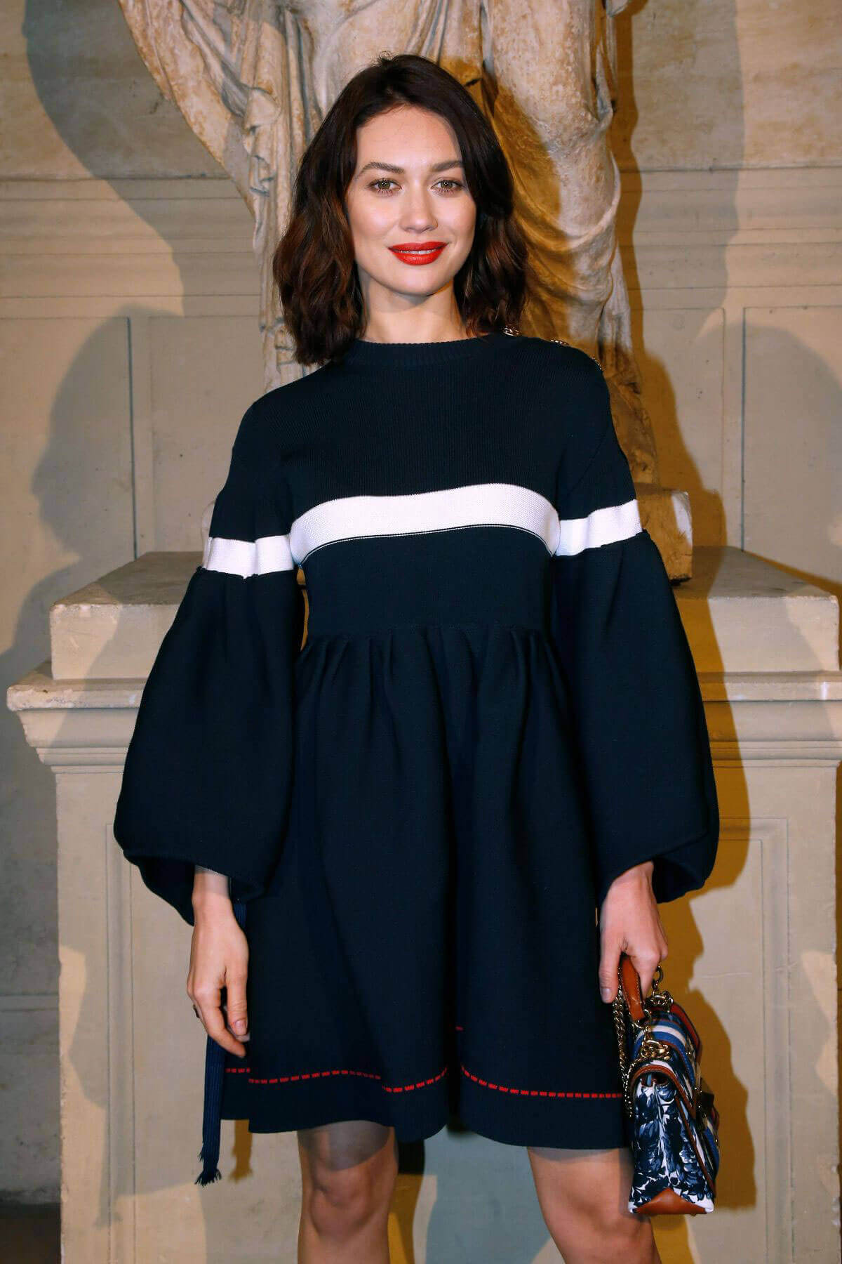 Olga Kurylenko Stills at Sonia Rykiel Fashion Show in Paris