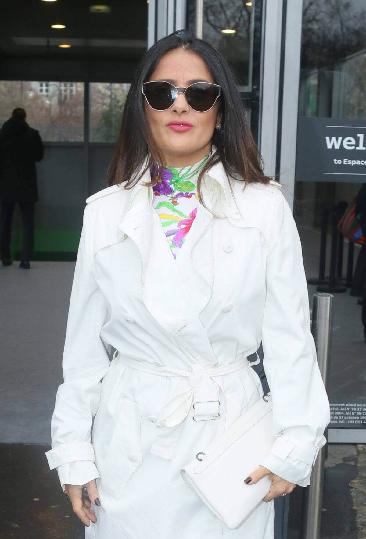 Salma Hayek Stills Leaves Balenciaga Fashion Show in Paris