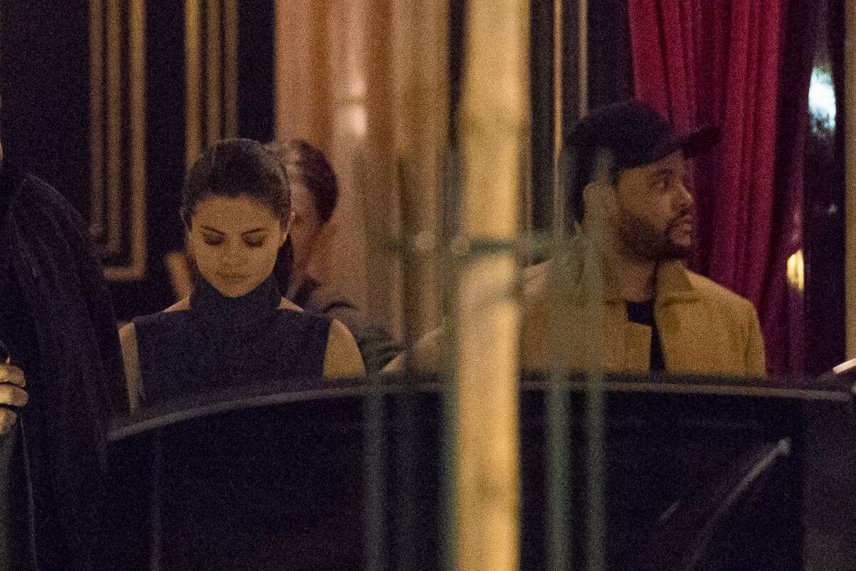 Selena Gomez and The Weeknd Stills Leaves Hotel La Reserve in Paris