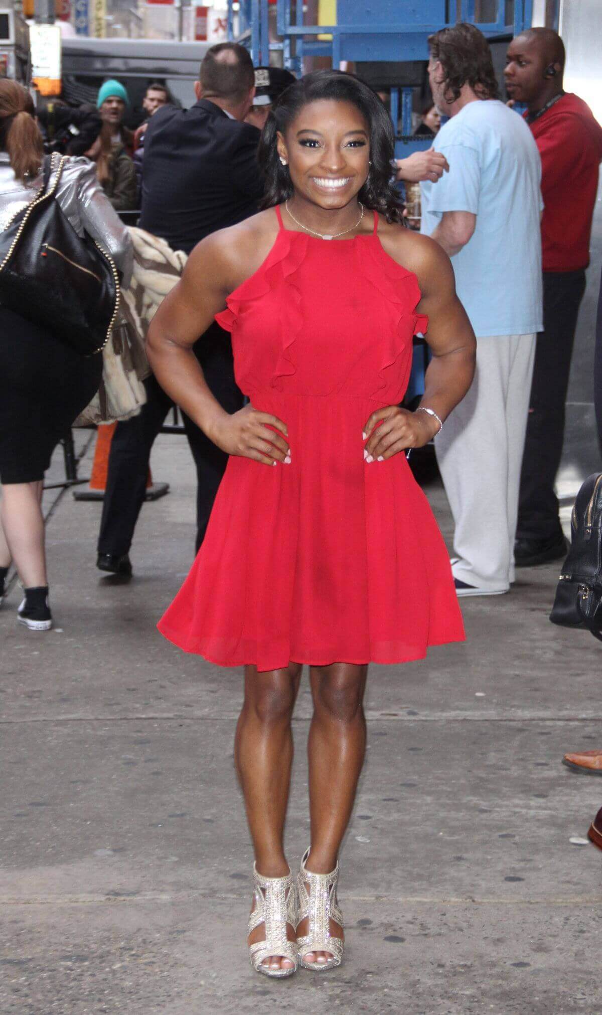 Simone Biles Stills at Good Morning America in New York