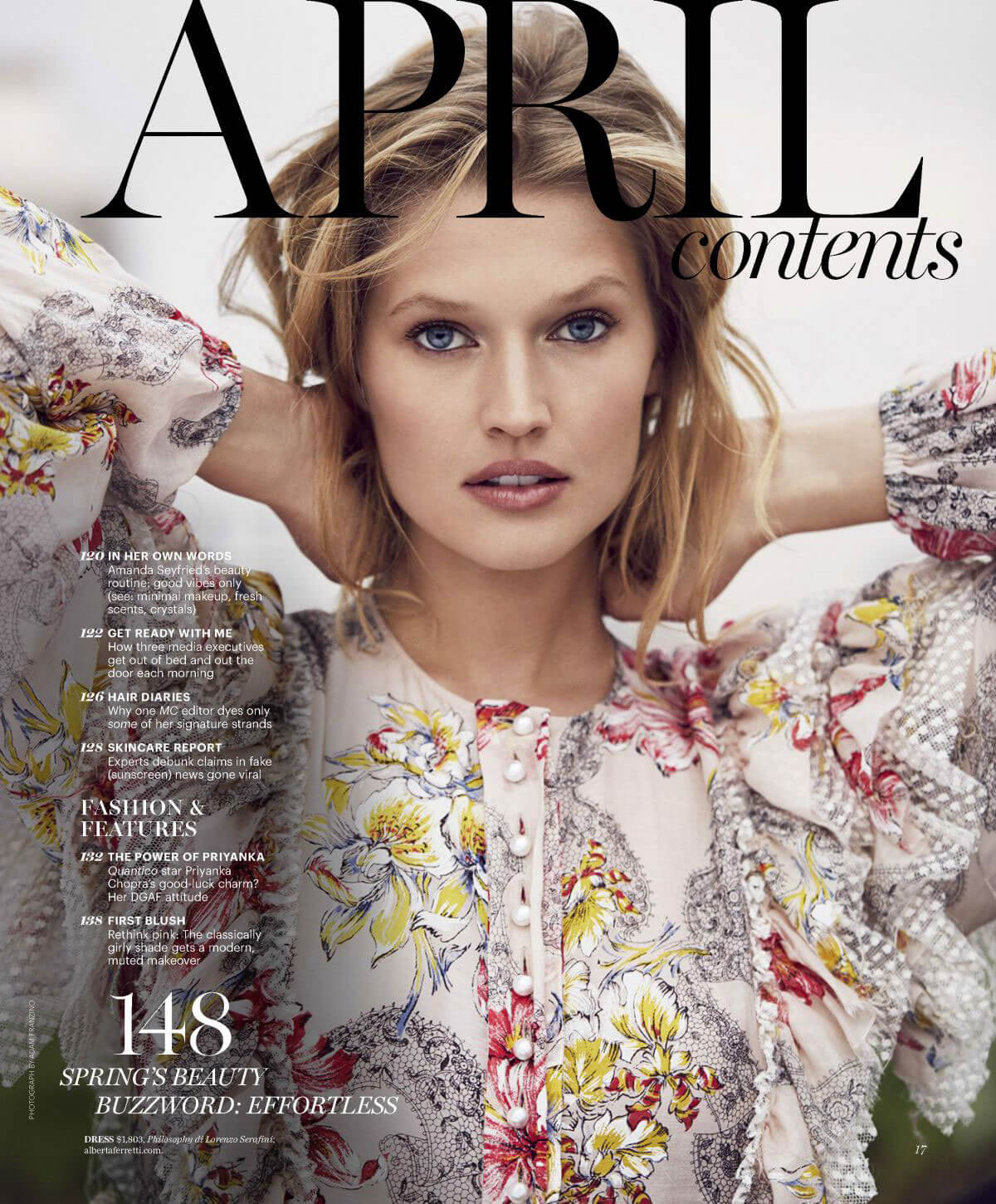 Toni Garrn in Marie Claire Magazine Photoshoot April 2017