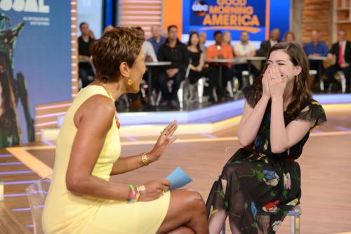 Anne Hathaway Stills on the Set of Good Morning America 2