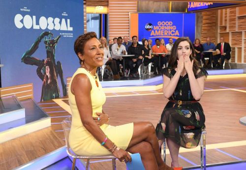 Anne Hathaway Stills on the Set of Good Morning America 4