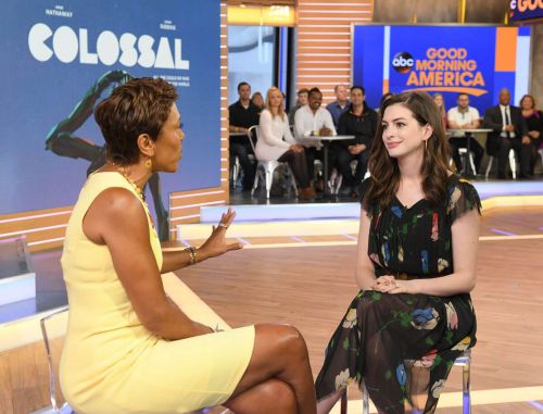 Anne Hathaway Stills on the Set of Good Morning America 6