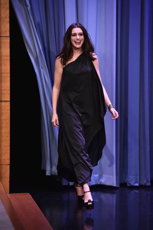 Anne Hathaway Stills at Tonight Show Starring Jimmy Fallon