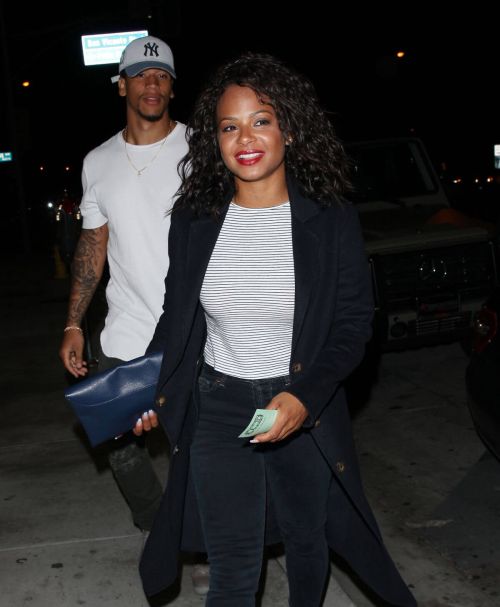 Christina Milian and Brandon Marshall Stills Leaves Catch LA in West Hollywood 1