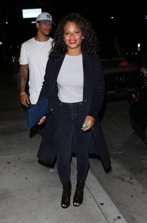 Christina Milian and Brandon Marshall Stills Leaves Catch LA in West Hollywood 3