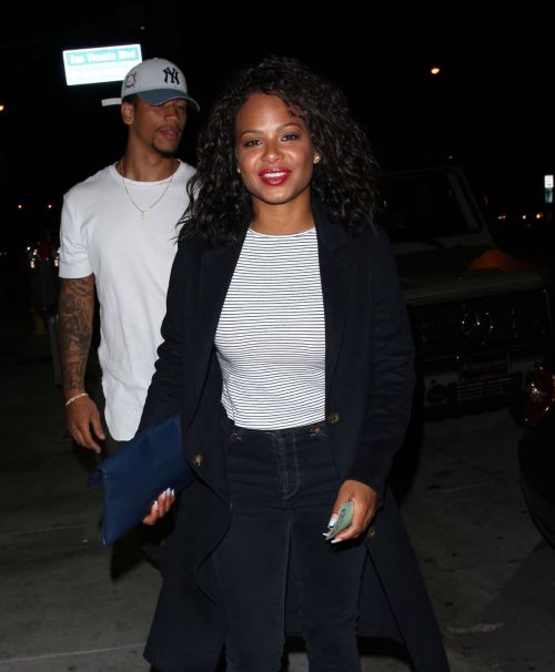 Christina Milian and Brandon Marshall Stills Leaves Catch LA in West Hollywood 6