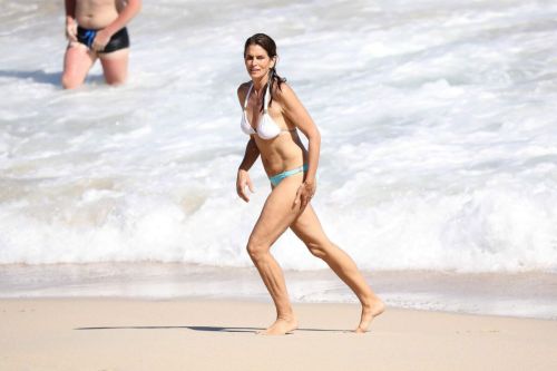 Cindy Crawford in Bikini Swimming in the Sea in St. Barts 3