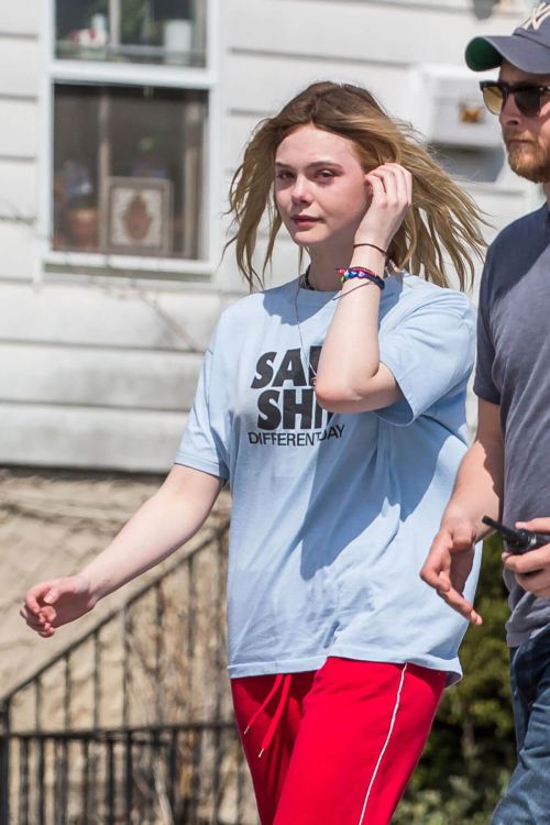 Elle Fanning Stills on the Set of I Think We