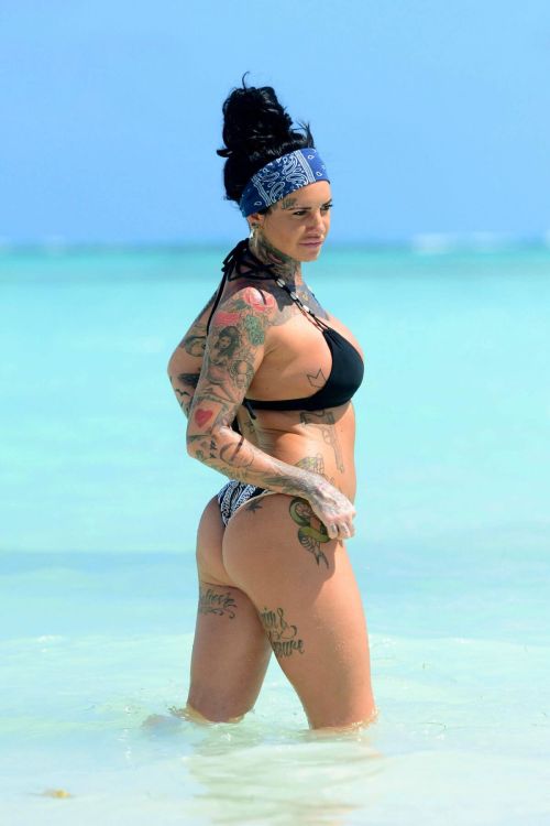 Jemma Lucy Stills in Bikini at a Beach in Span