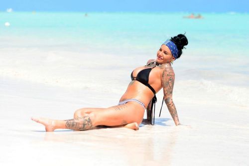 Jemma Lucy Stills in Bikini at a Beach in Span 1