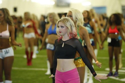 Jordyn Jones Stills at Houston Texas Cheerleader Tryouts 1