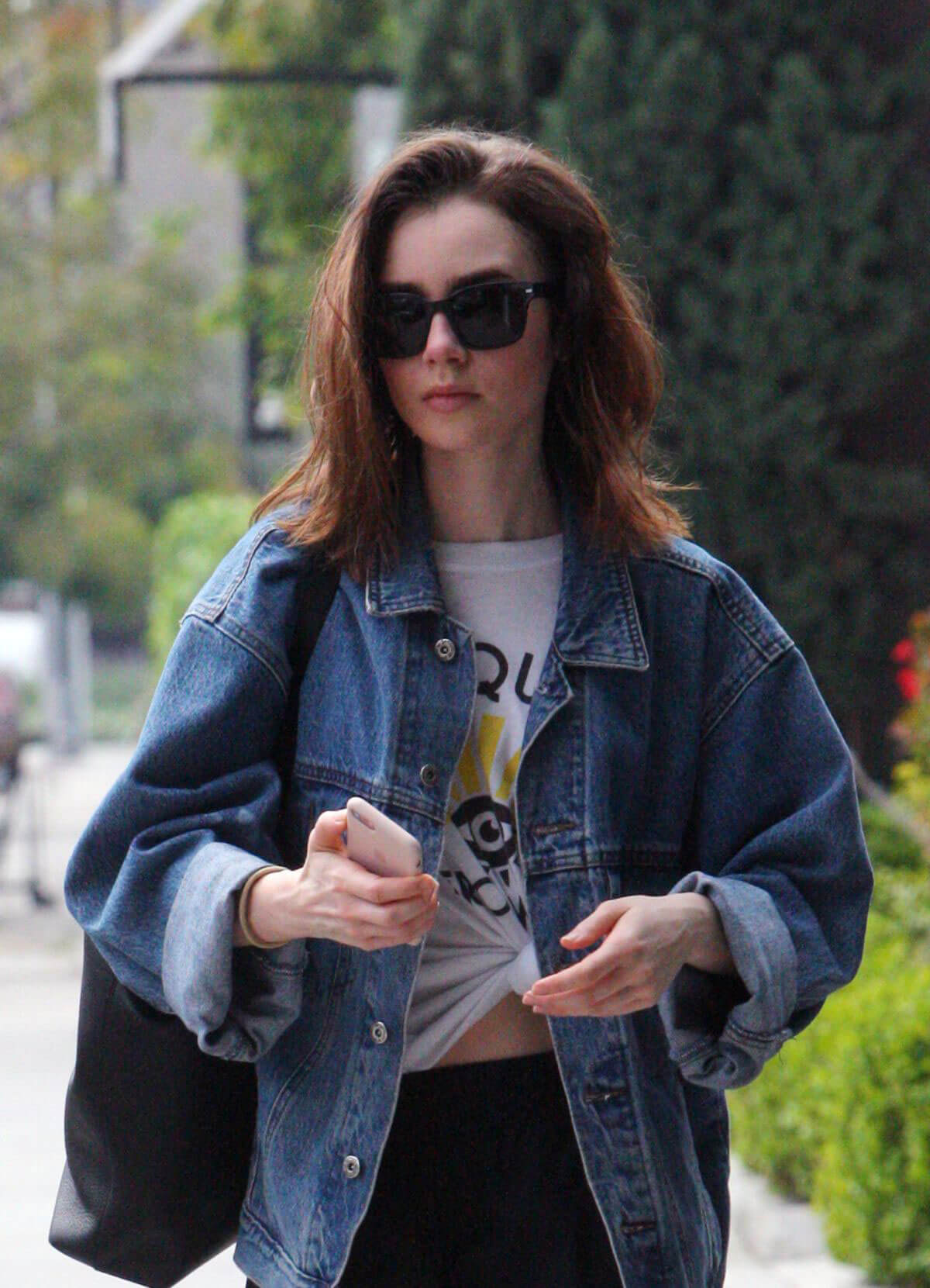 Lily Collins Shopping Out in Beverly Hills