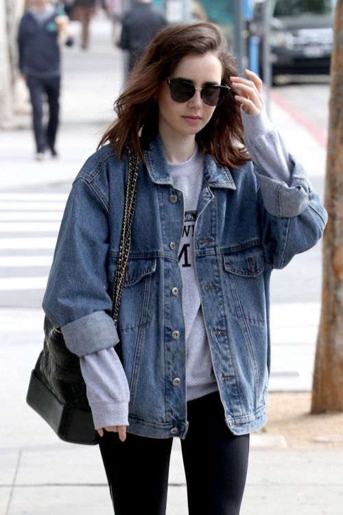 Lily Collins Stills Leaves a Gym in West Hollywood