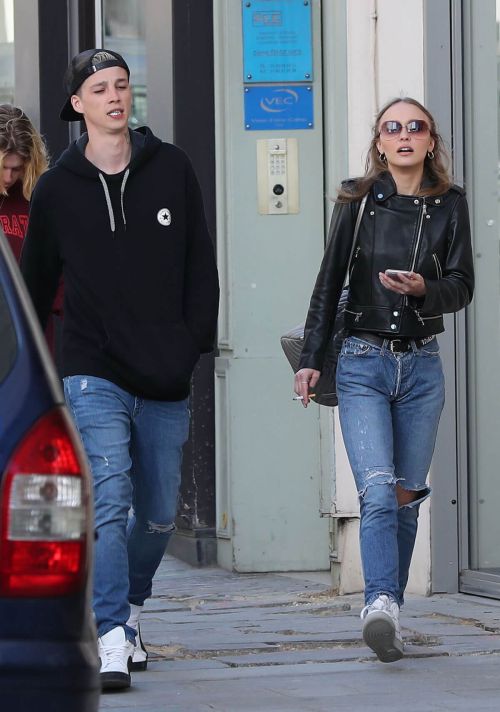 Lily-Rose Depp and her Boyfriend Ash Stymest Out in Paris 1