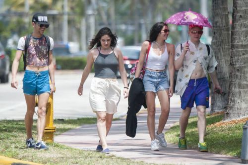 Lourdes Leon Stills in Denim Shorts Out in Miami 1