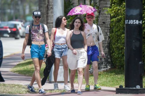 Lourdes Leon Stills in Denim Shorts Out in Miami 2