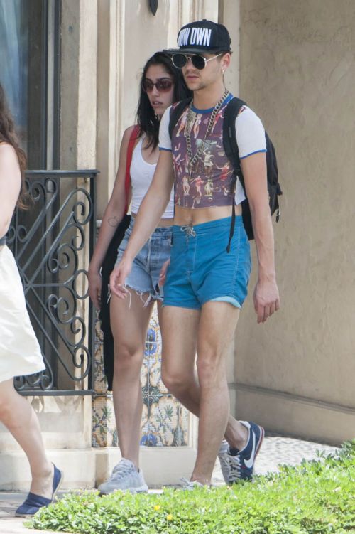 Lourdes Leon Stills in Denim Shorts Out in Miami 5