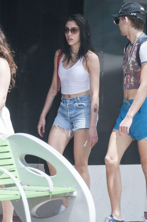 Lourdes Leon Stills in Denim Shorts Out in Miami 6