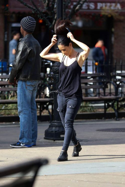 Lucy Liu Stills on the Set of Elementary in West Village 4