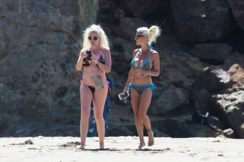 Shauna Sand Stills in Bikini on the Beach in Malibu 1