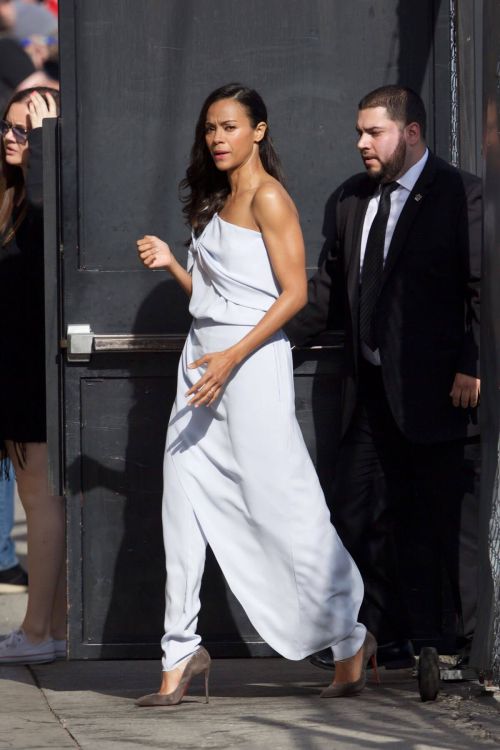 Zoe Saldana Stills at Jimmy Kimmel Live in Los Angeles 1