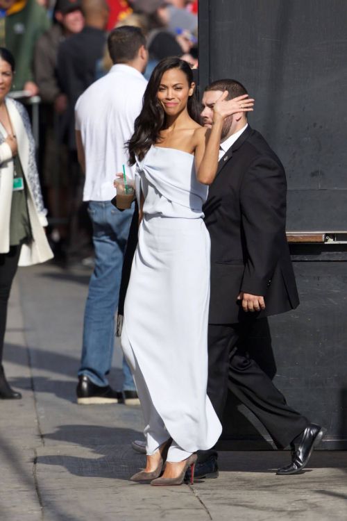 Zoe Saldana Stills at Jimmy Kimmel Live in Los Angeles 8