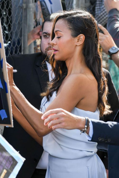 Zoe Saldana Stills at Jimmy Kimmel Live in Los Angeles 14