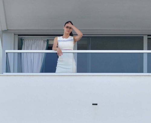 Alexandra Daddario Stills at Her Hotel Balcony in Miami 1