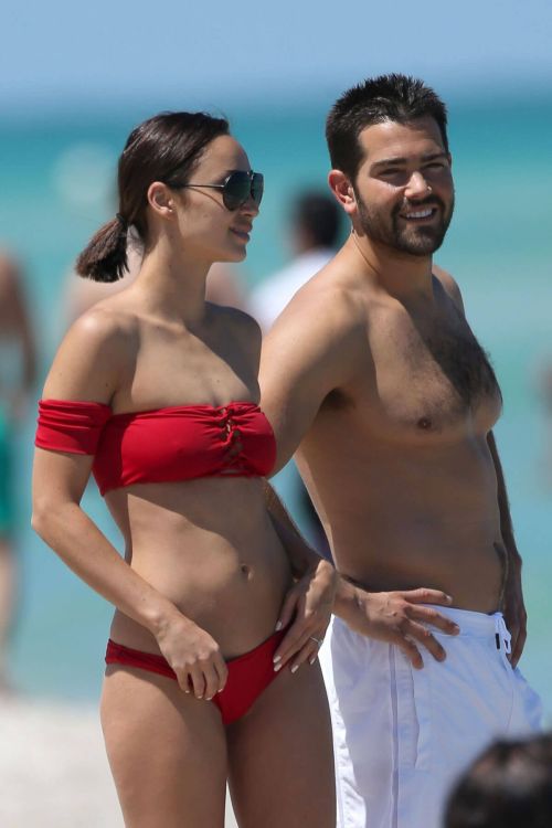 Cara Santana in Bikini and Jesse Metcalfe at a Beach in Miami 6