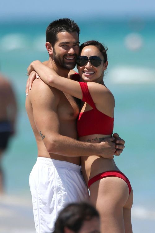 Cara Santana in Bikini and Jesse Metcalfe at a Beach in Miami 8