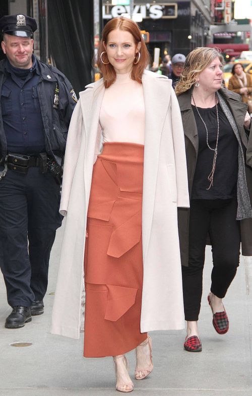 Darby Stanchfield Leaves Good Morning America in New York 3