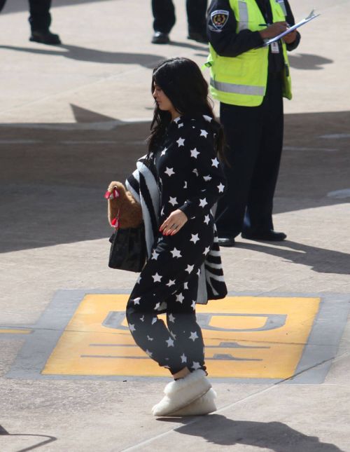 Kylie Jenner Boarding at a Private Jet in Cusco 6