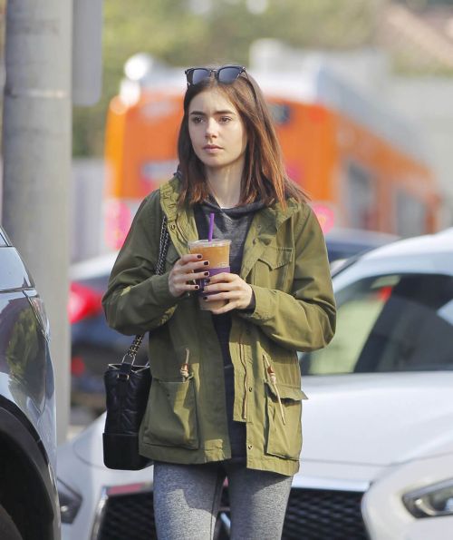 Lily Collins Leaves a Coffee Bean in Los Angeles 2