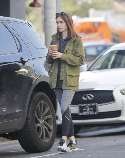 Lily Collins Leaves a Coffee Bean in Los Angeles 4