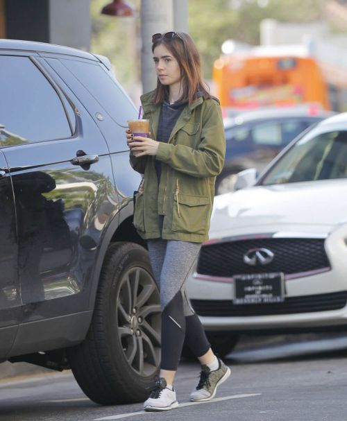 Lily Collins Leaves a Coffee Bean in Los Angeles 5