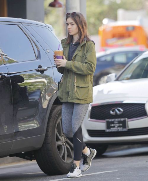 Lily Collins Leaves a Coffee Bean in Los Angeles 6